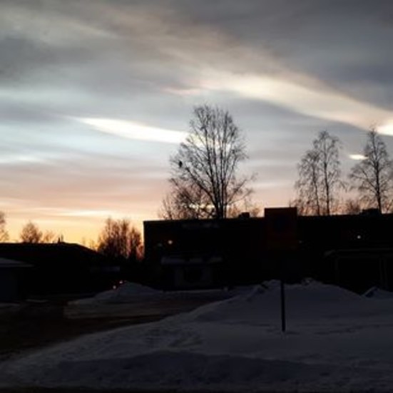 Vackra stråk över himlen har Kerstin Wikström-Nilsson
fångat.
