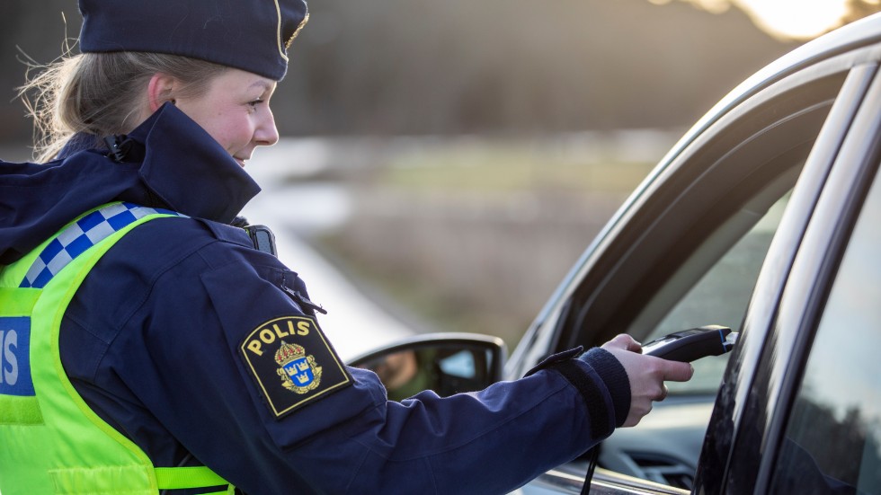 En man fastnade i polisens kontroll. 