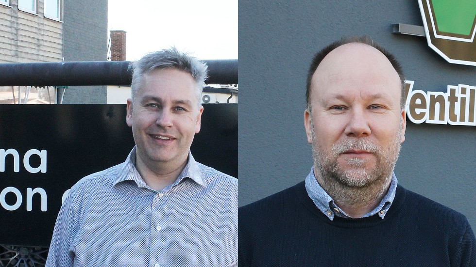 Victor Carlsson på Bröderna Carlsson och Mattias Samuelsson, Ventilteknik i Motala, är två företagare som gläds åt samarbetet med industriprogrammet.