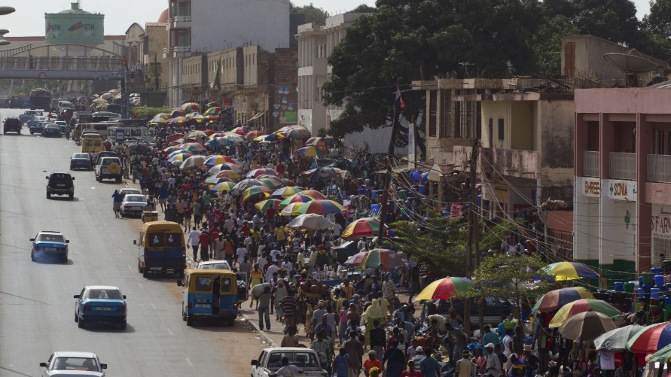 Staden Bissau i Guinea-Bissau. Arkivbild.