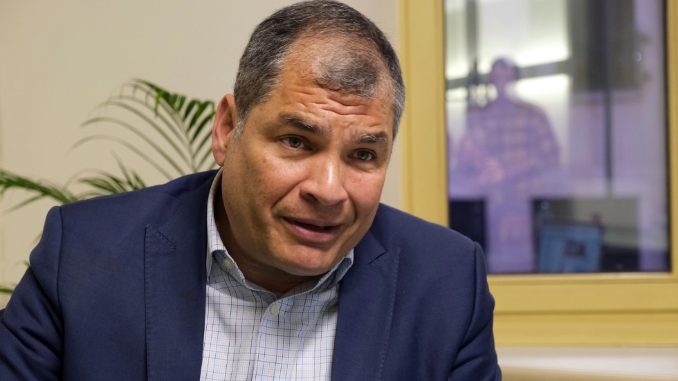 Ecuadors tidigare president Rafael Correa dömdes till 8 års fängelse i sin frånvaro. Domen rör korruption. Arkivbild.