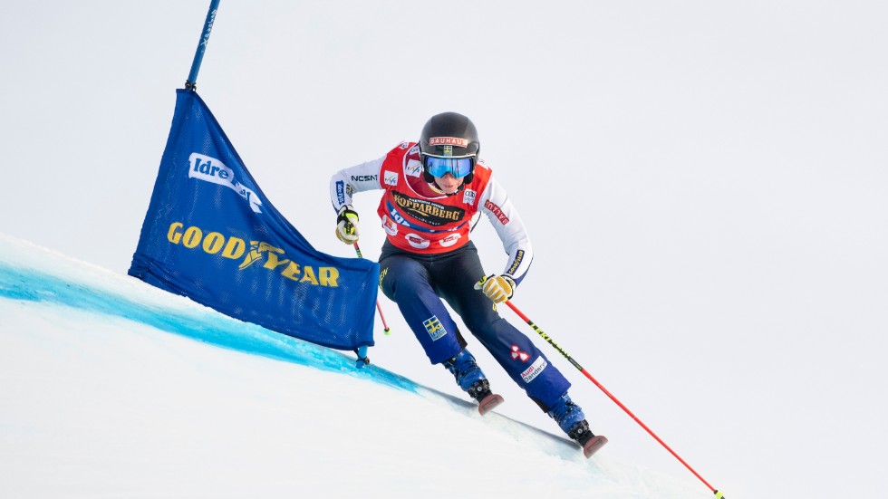 Världscupvinnaren i skicross, Sandra Näslund. Arkivbild.