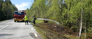 Mindre gräsbrand släcktes snabbt