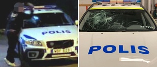 18-åring filmades när han slog sönder polisbil –  döms