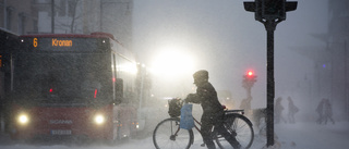 Vädret: Varning klass 1 snöfall i kustlandet