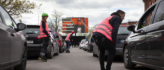 Full parkering på filmvisning i coronastyle