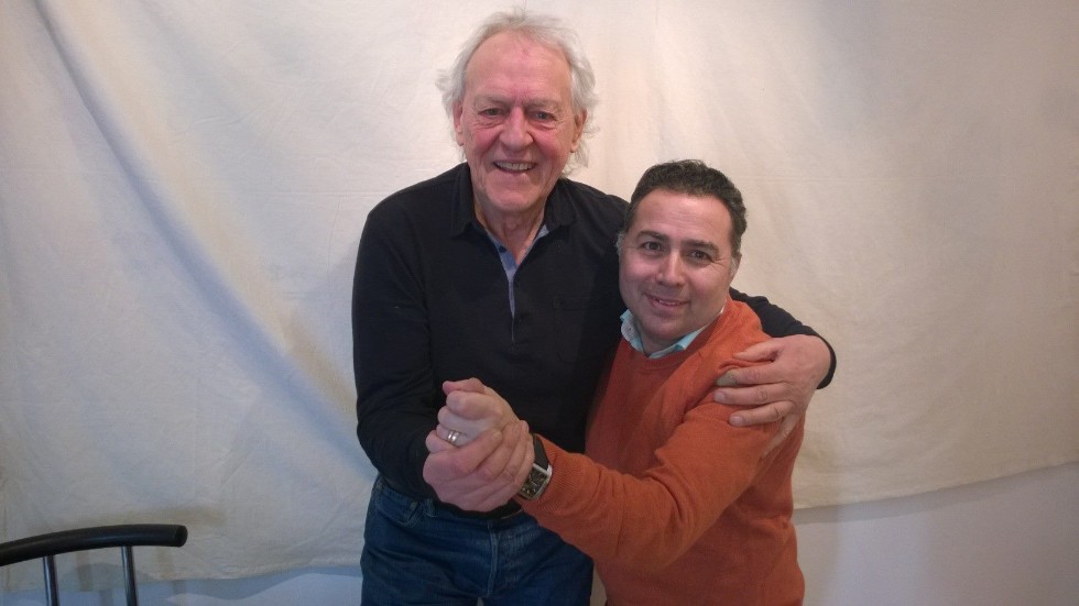 Luis Palma Aguirre med filmregissören Kay Pollak. 