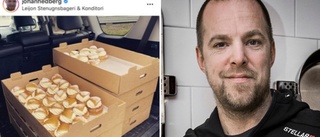 Skänkte semlor till äldreboenden