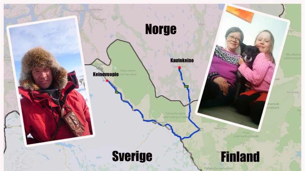 När gränsen stängdes fick naturbevakaren Mathias Larsson inte åka hem till sin familj. Boendealternativet blev en skogsvaktarstuga nio mil från Karesuando – med skoter.