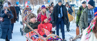 Kungen åkte rensläde genom Jokkmokk