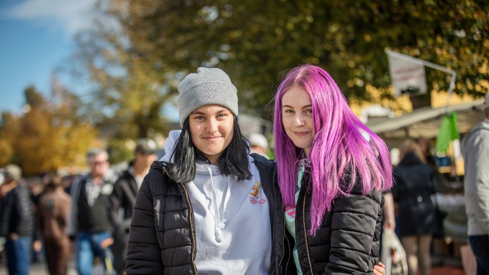 Klara Karlsson och Emelie Simander var på rast från Högbyskolan.