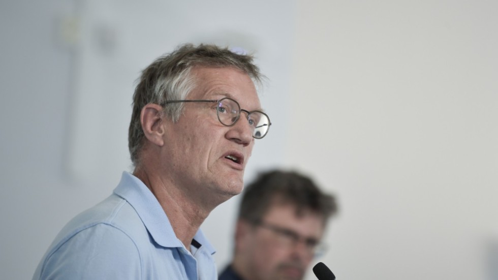 Anders Tegnell, statsepidemiolog på Folkhälsomyndigheten, vid en pressträff i förra veckan.