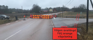 Efter raset: Vägen avstängd minst en vecka