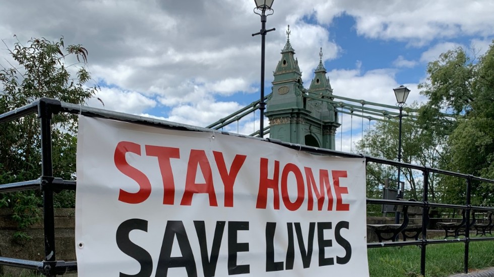Den vanligtvis så livliga delen av London är nästintill tom på folk. "Det känns konstigt, annorlunda", säger Sofia Källström.