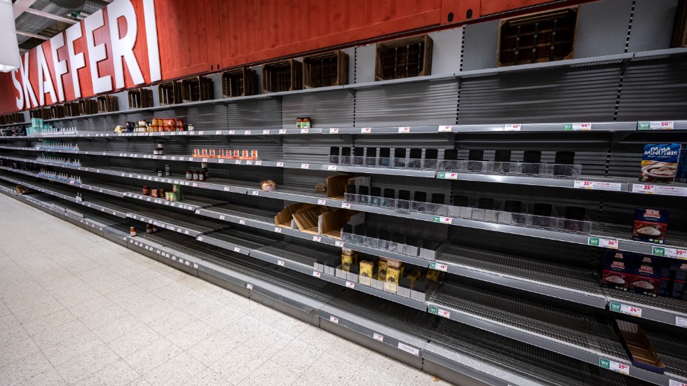Även i Sverige har många bunkrat torrvaror som pasta. Arkivbild.