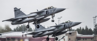 Övar mörkerflygning med Jas 39 Gripen över Gotland