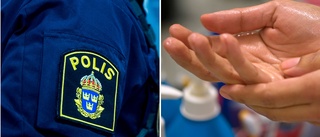 Polisutryckning efter larm om farlig handsprit