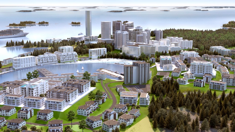 Så här är tanken att skärsgårdstaden ska komma att se ut. 