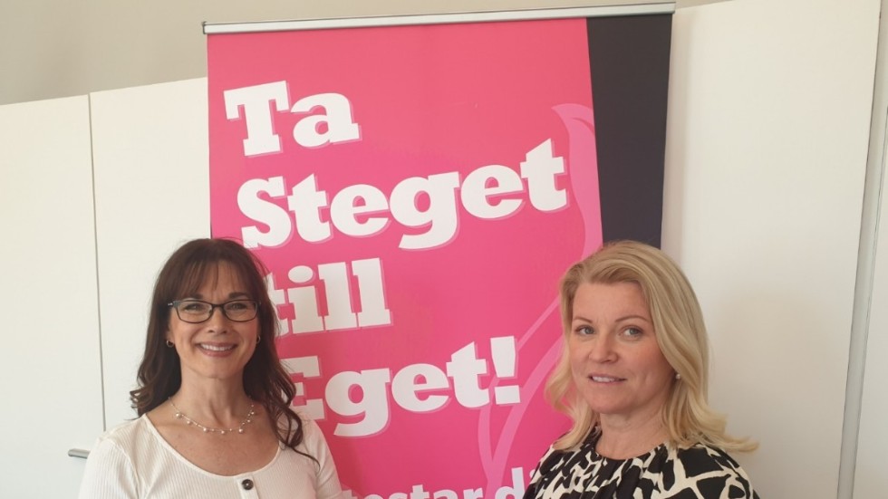 Carina Berntsson och Helena Näslund på Nyföretagarcentrum.