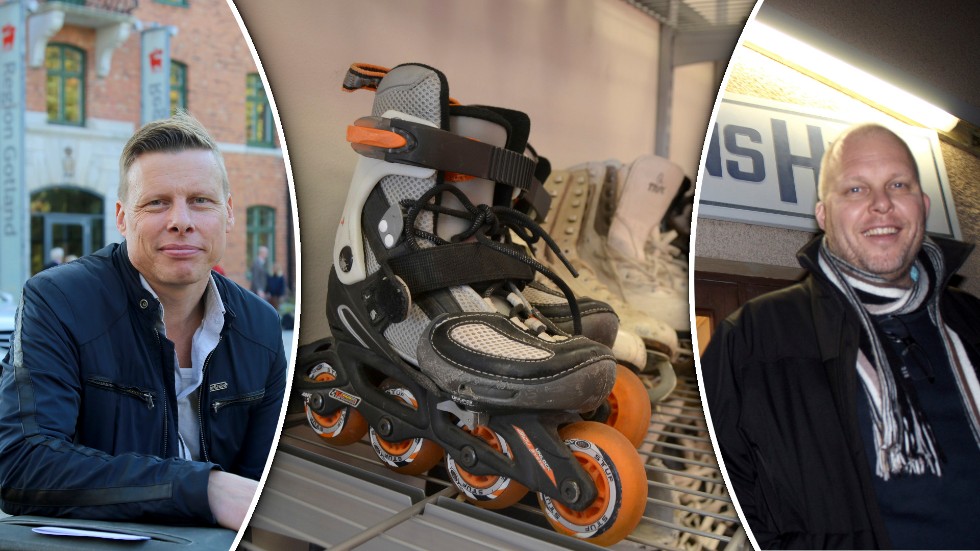 Fredrik Gradelius (C), till vänster. Bo Ronsten, distriktidrottschef, till höger.