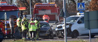 Vägen stängdes av efter trafikolycka