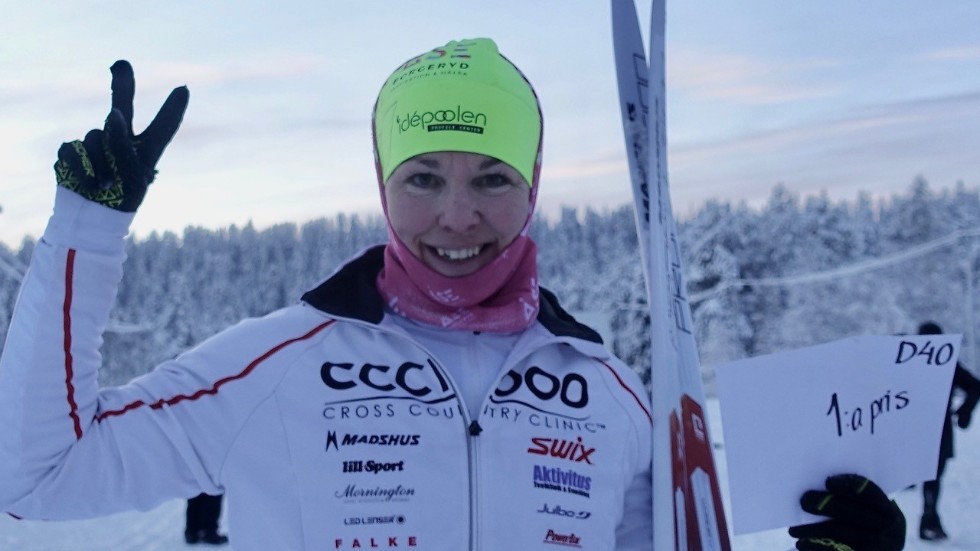 Åse Borgeryd, XC Piteå, kom trea i damklassen över 40 kilometer.