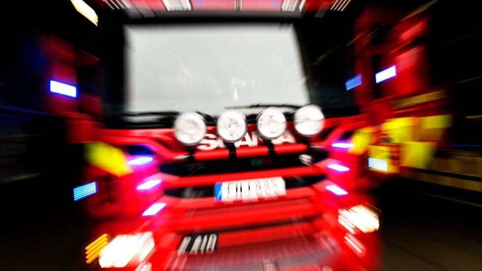Räddningstjänsten var snabbt på plats vid branden på Solbergaskolan. 