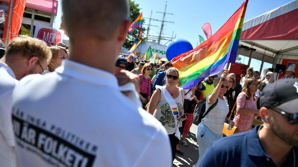 Bild från mångfaldsparaden 2018. Personerna på bilden är inte de som i domen handlar om. 