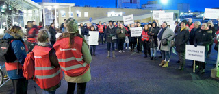 De protesterade inför politikerna