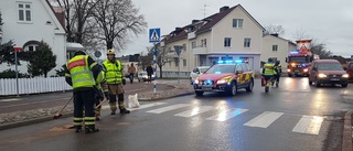 Läckande vespa efter trafikolycka