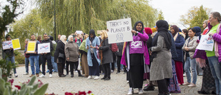 Elever och lärare protesterade för klimatet