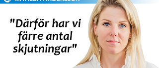 Därför har vi färre antal skjutningar