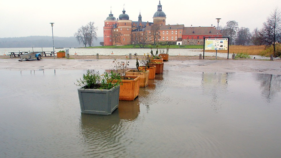 Mariefred, hösten 2000. Det var då som vattenståndet i Mälaren var ungefär så högt som i år.