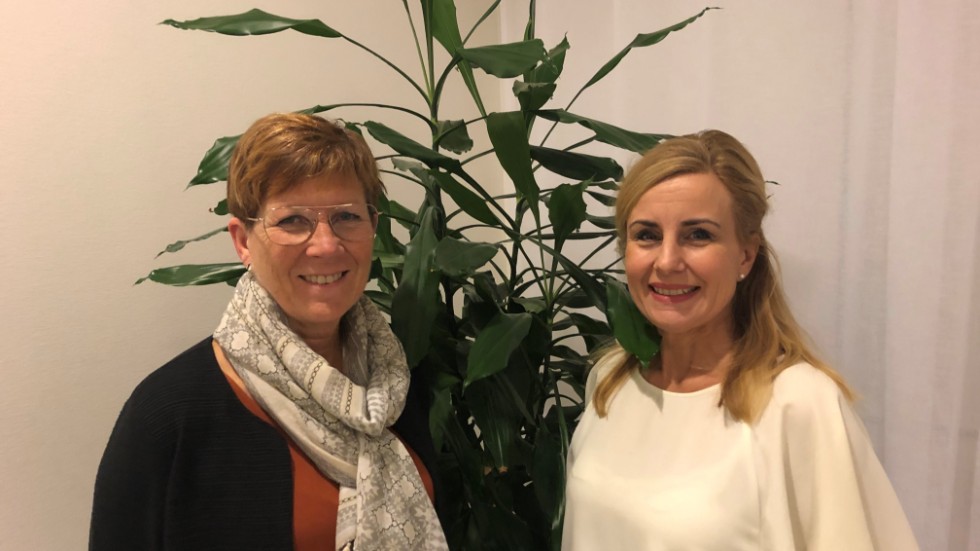 Susanne Sahlén Nyberg som arbetar med ledarskapsutveckling och vd Mia Nordlund satsar på fler digitala möten.