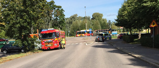 Fotgängare blev påkörd – fördes till sjukhus