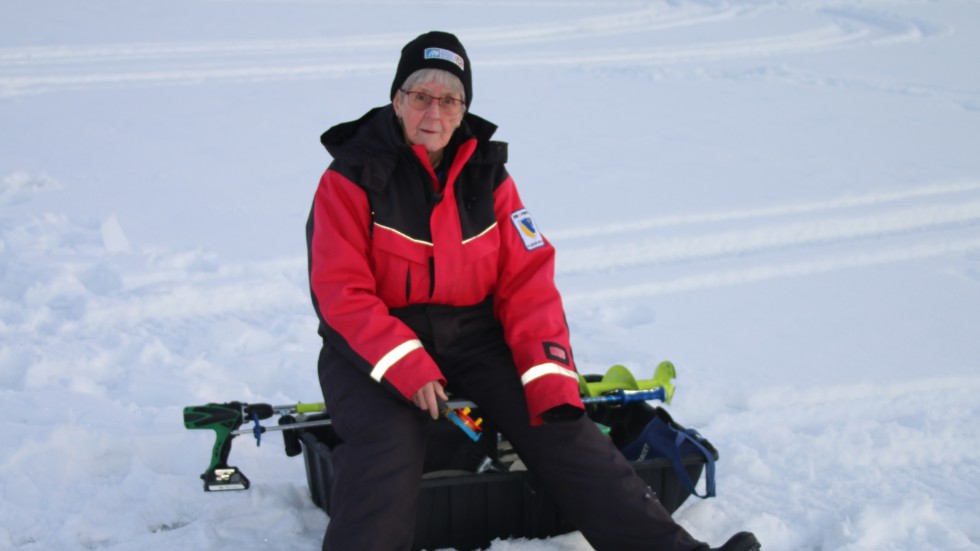 Eivor Holmqvist, Luleå, är en rutinerad fiskare, men nyårsaftonen började inte riktigt i dur.