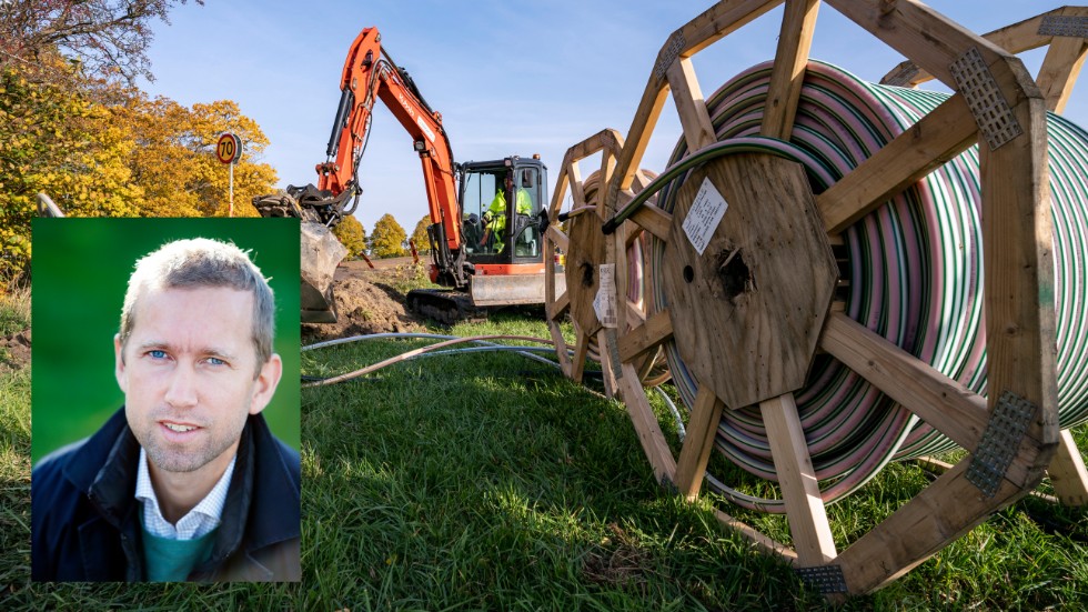 "Vårt uppdrag är att skapa så mycket nytta som möjligt för våra invånare, då ska vi alltid utvärdera våra samarbeten", säger kommunalrådet Jacob Högfeldt (M). Fibra kan lämnas tidigast i april 2022.