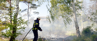 Gräsbrand utanför Gamleby släcktes snabbt