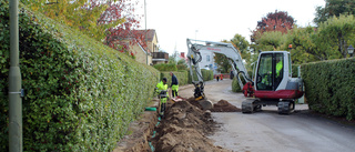 Fiberutbyggnaden spurtar i centrala Vadstena