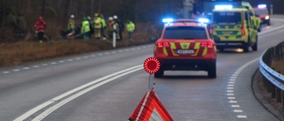 Väg stängdes av efter trafikolycka  