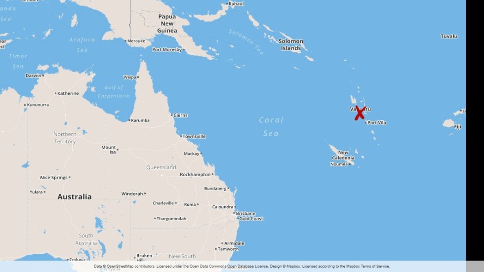 Orkanen Harold har nått Vanuatu i Stilla Havet.