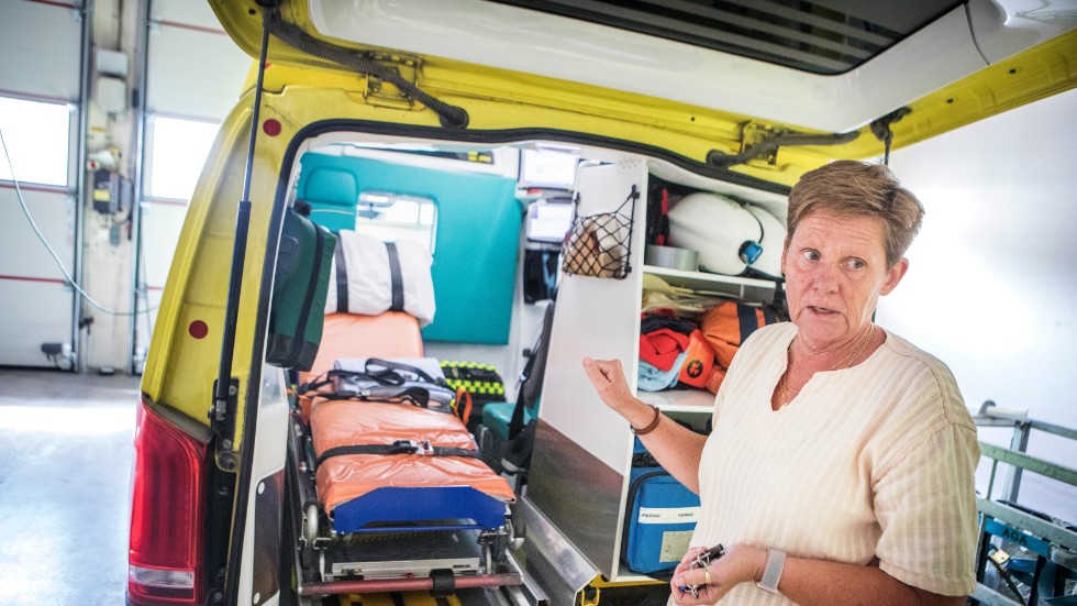 Ambulansverksamheten på Gotland ska upphandlas. Cecilia Gustafsson, verksamhetschef vid Falck Ambulans på Gotland.