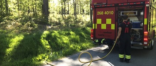 Räddningstjänsten kallades till skogsbrand