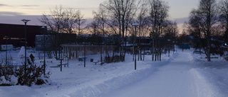 Utan belysning på Sjöparksområdet