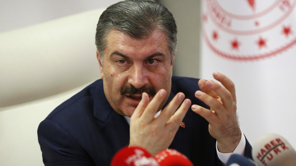 Turkiets hälsominister Fahrettin Koca. Arkivbild.