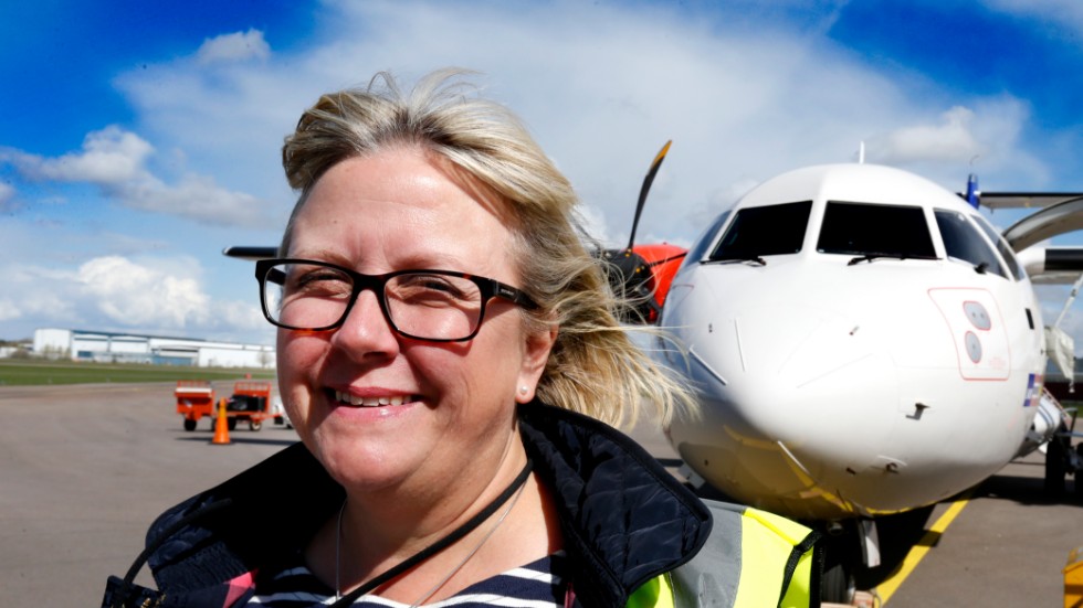 Camilla Lejon, vd vid Linköpings city airport, menar att uppdraget att få bli beredskapsflygplats känns hedersamt.