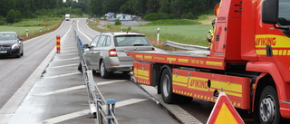 E22 stängdes av efter trafikolycka med flera fordon