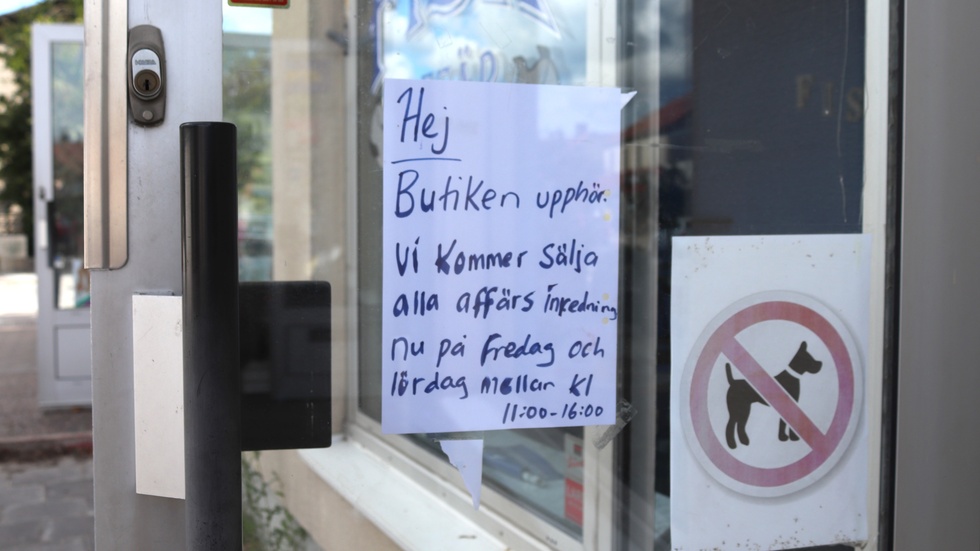 Tråkigt besked för de som hade tänkt stanna till och handla fisk.