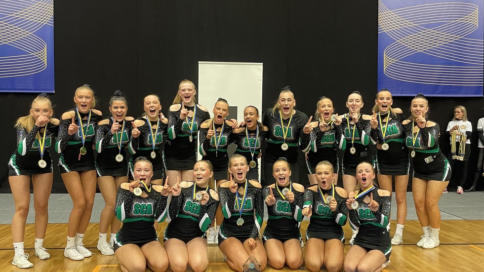 Skellefteå cheerleadings Obsidian vann DM i Luleå.
