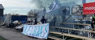 Bengaltändning och tifo i Hjulsbro – fotbollssäsongen närmar sig